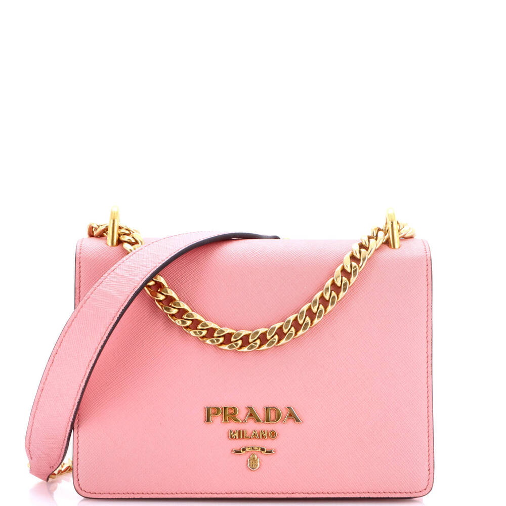 Prada Small Chain Flap Bag Saffiano Leather
